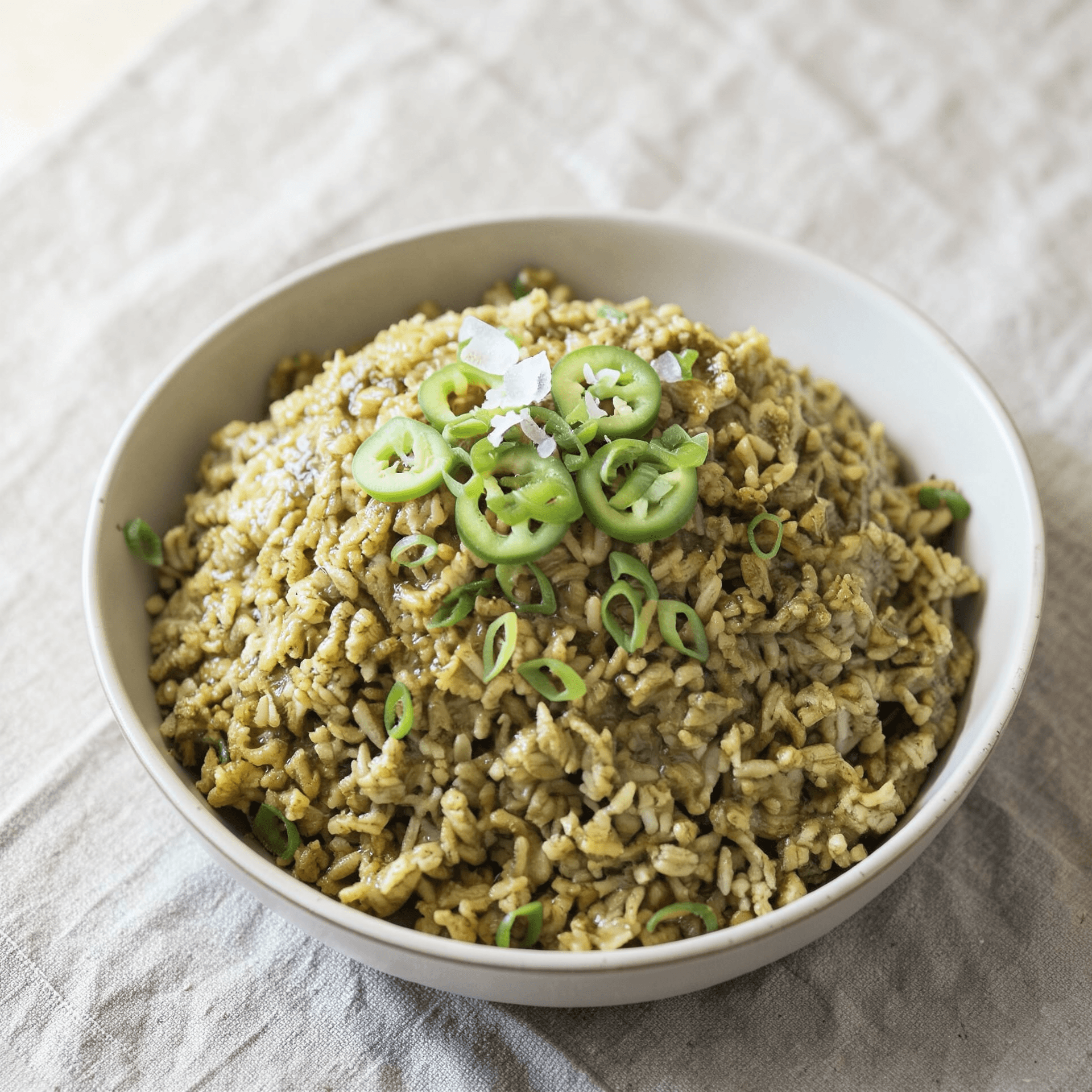 Spinach-Infused Swamp Rice