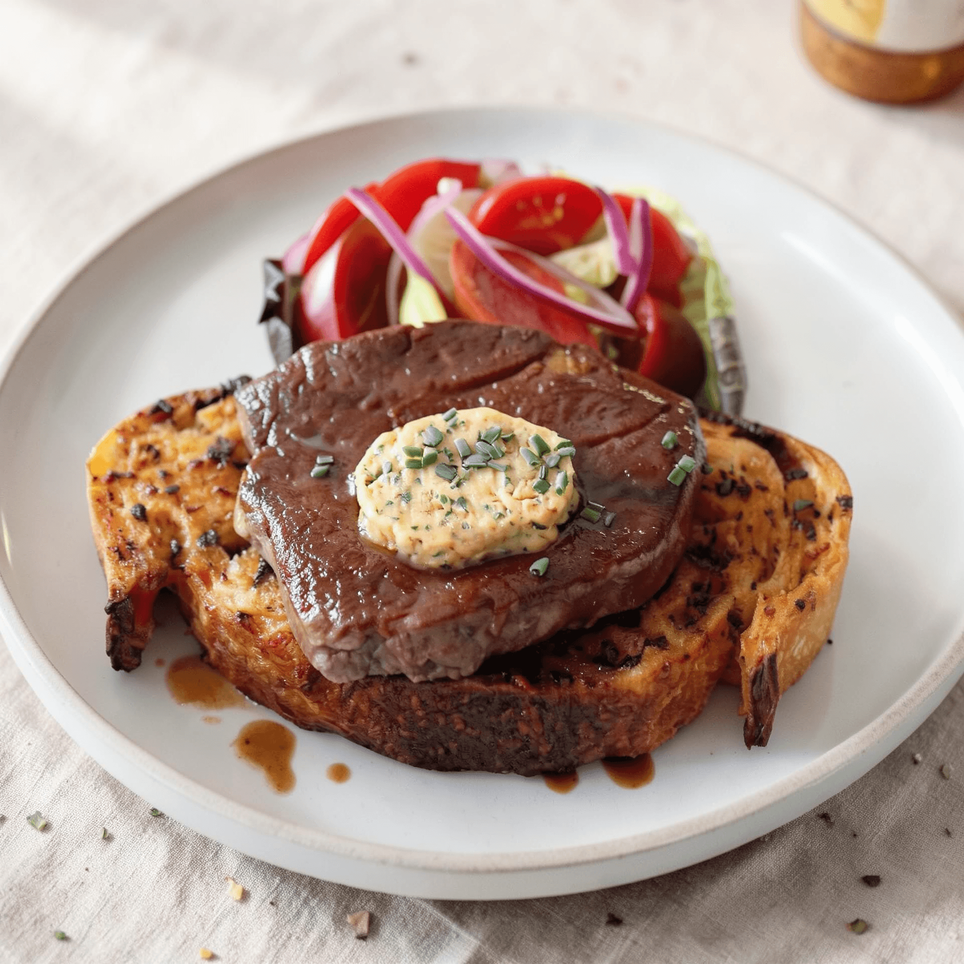 Cowboy Butter Steak Toast
