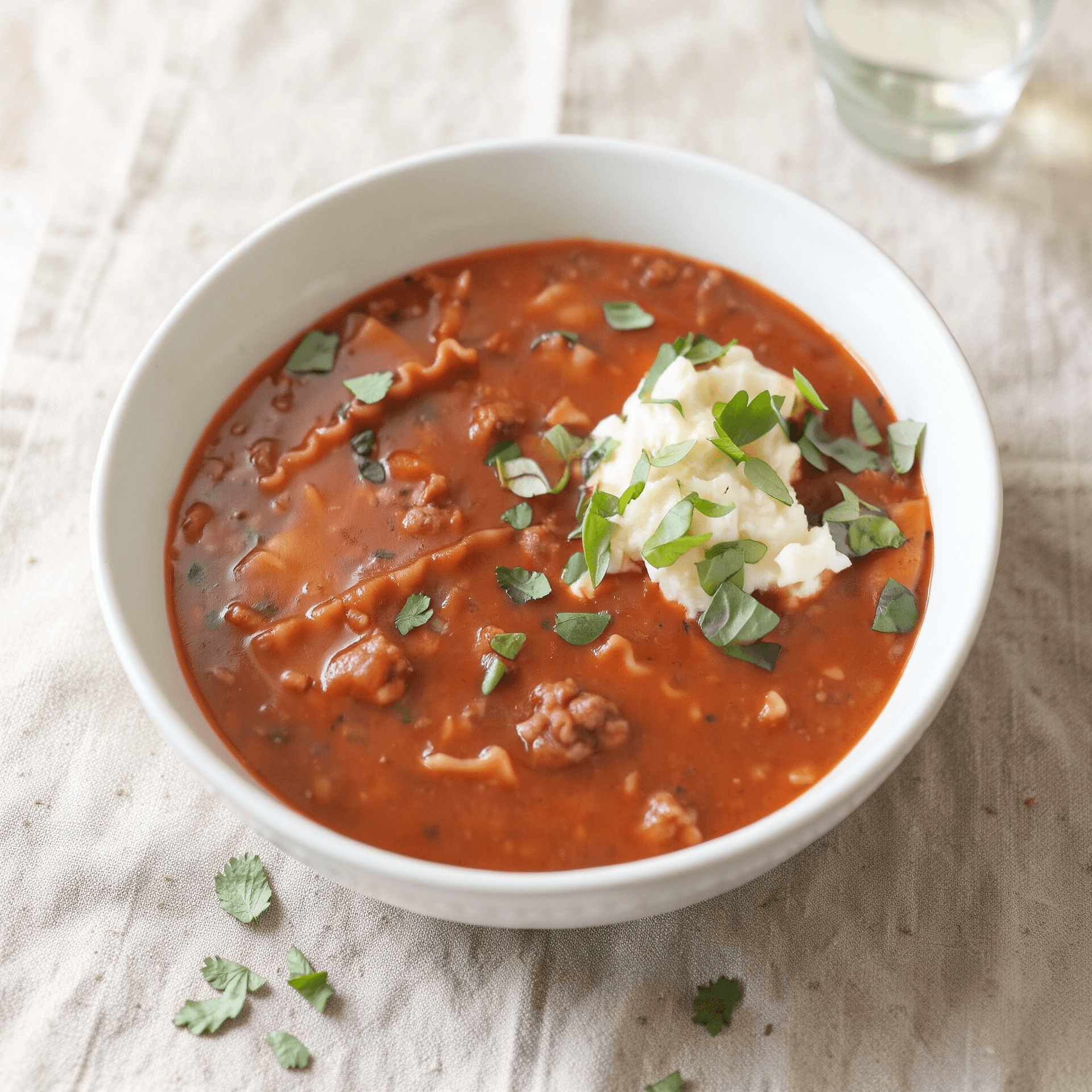 Toasted-Noodle Lasagna Soup