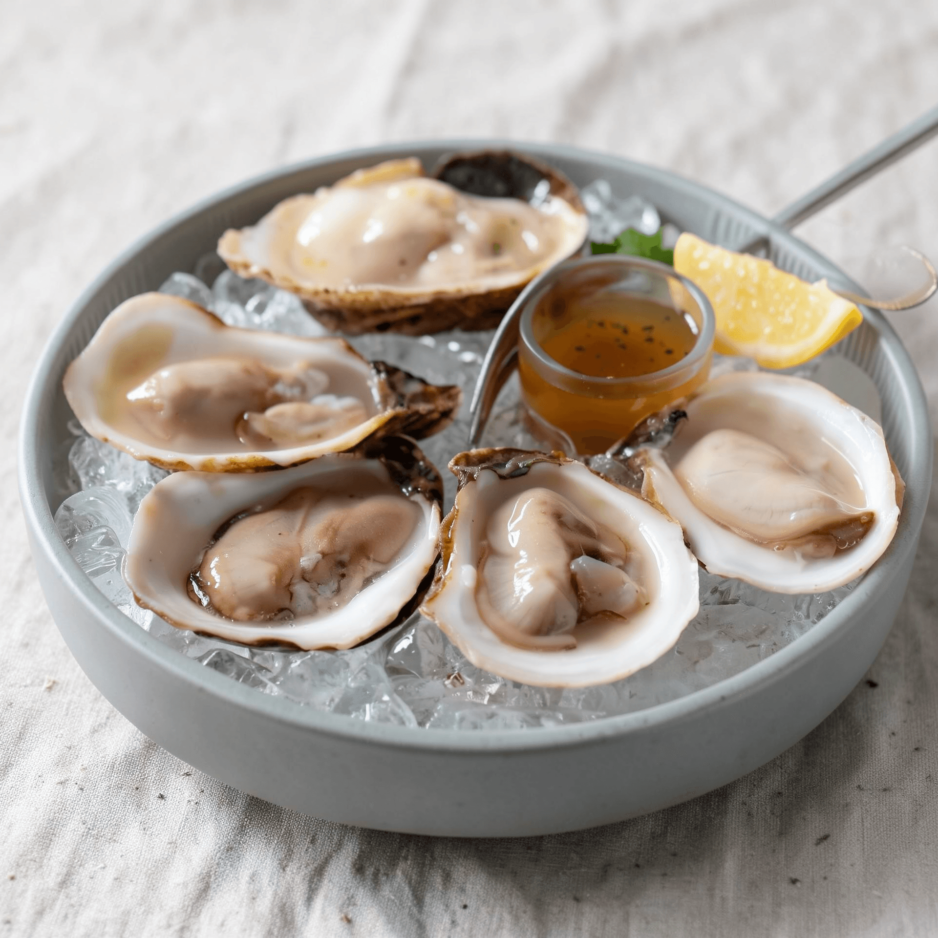 Raw Oysters with Champagne Mignonette