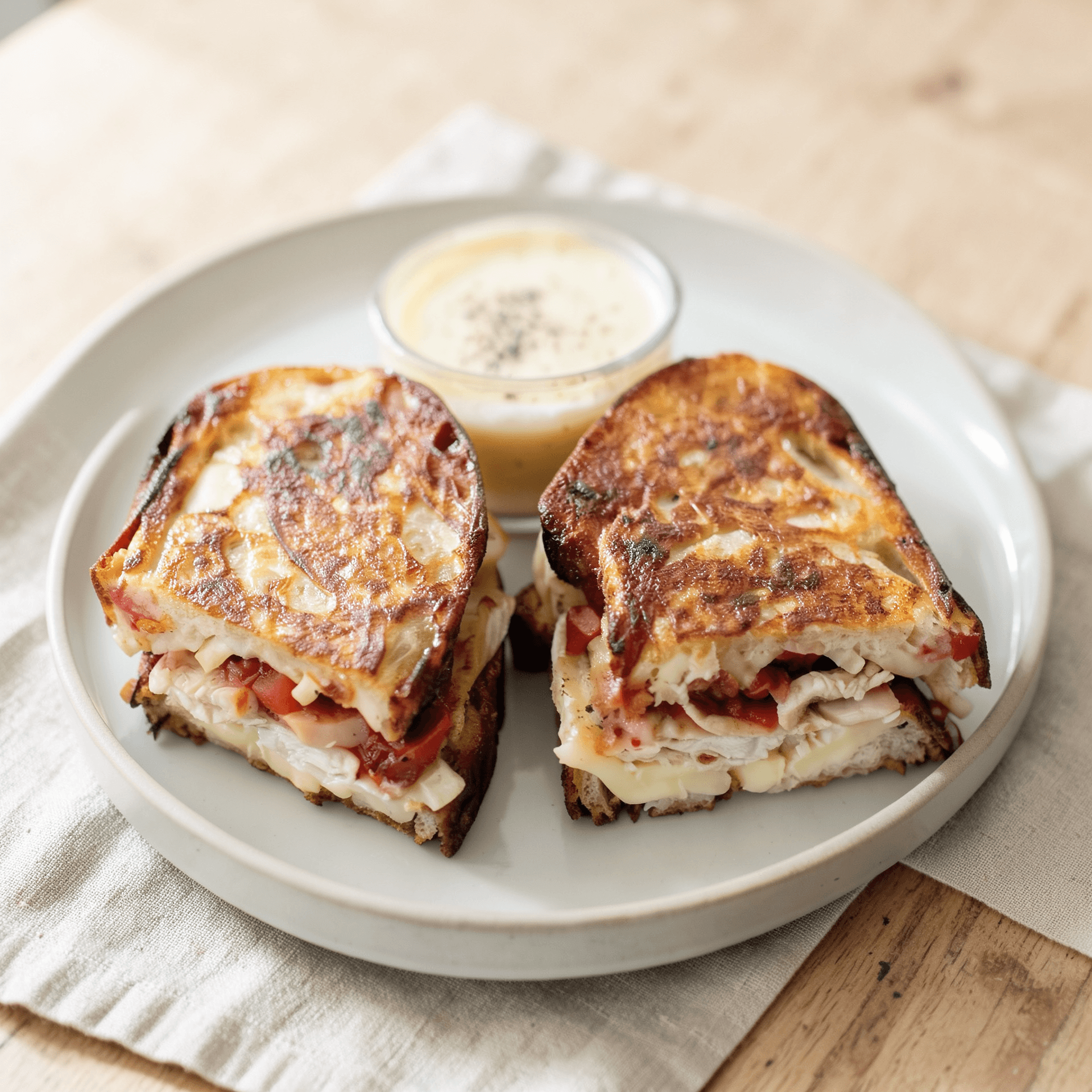 Turkey & Brie Kitchen Sink Grilled Cheese