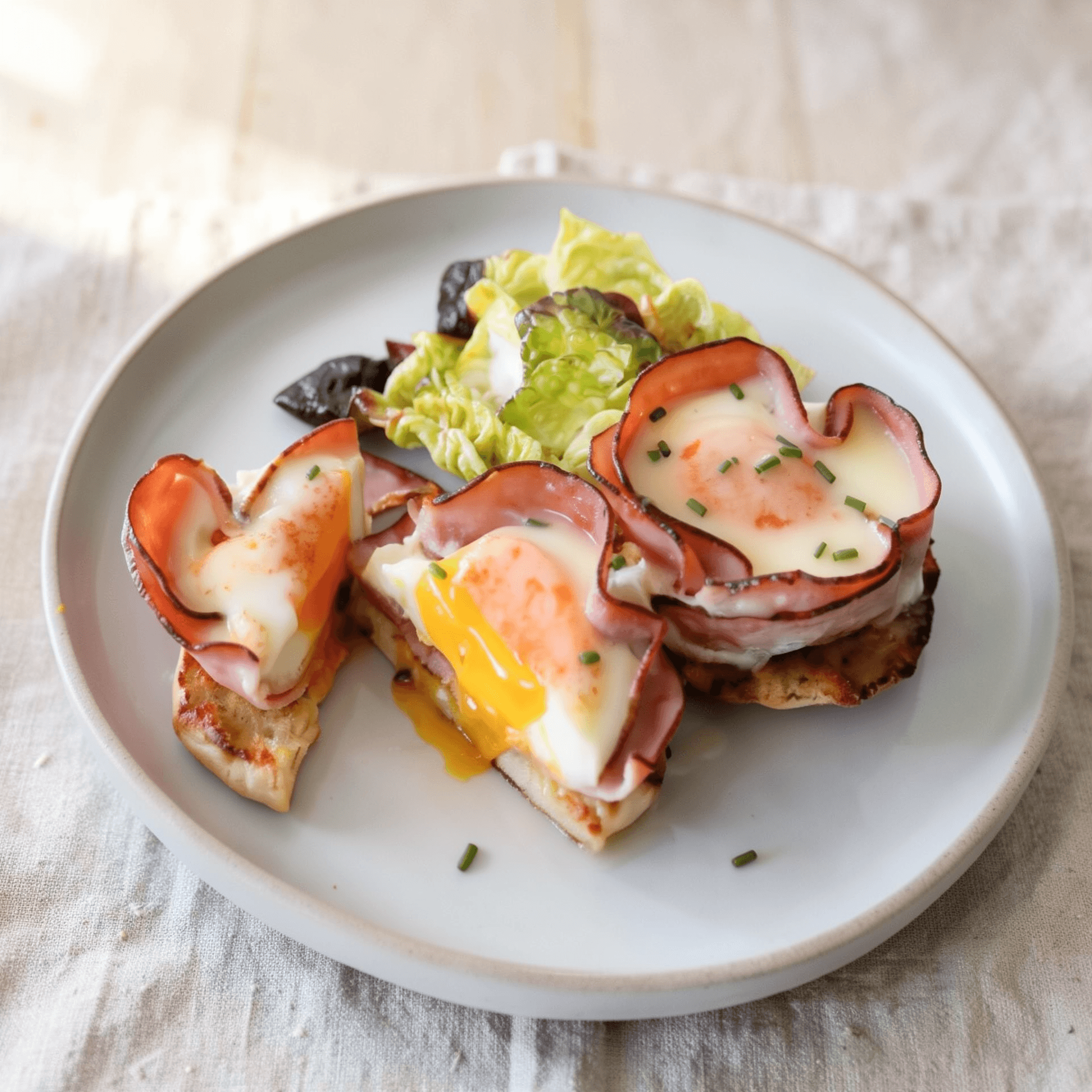 Naked Eggs Benedict with Lemon Butter Sauce