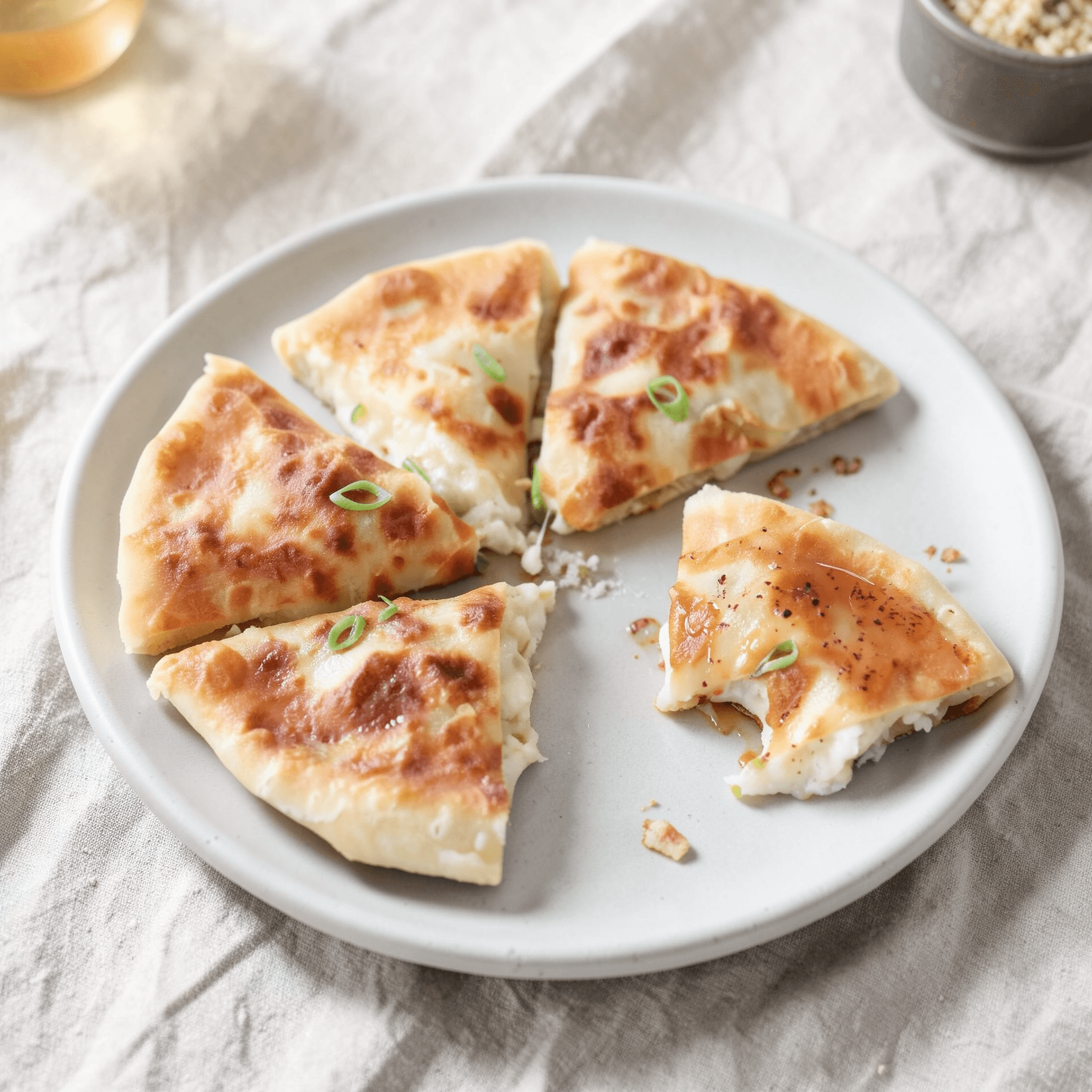 Cheese and Potato-Stuffed Flatbread