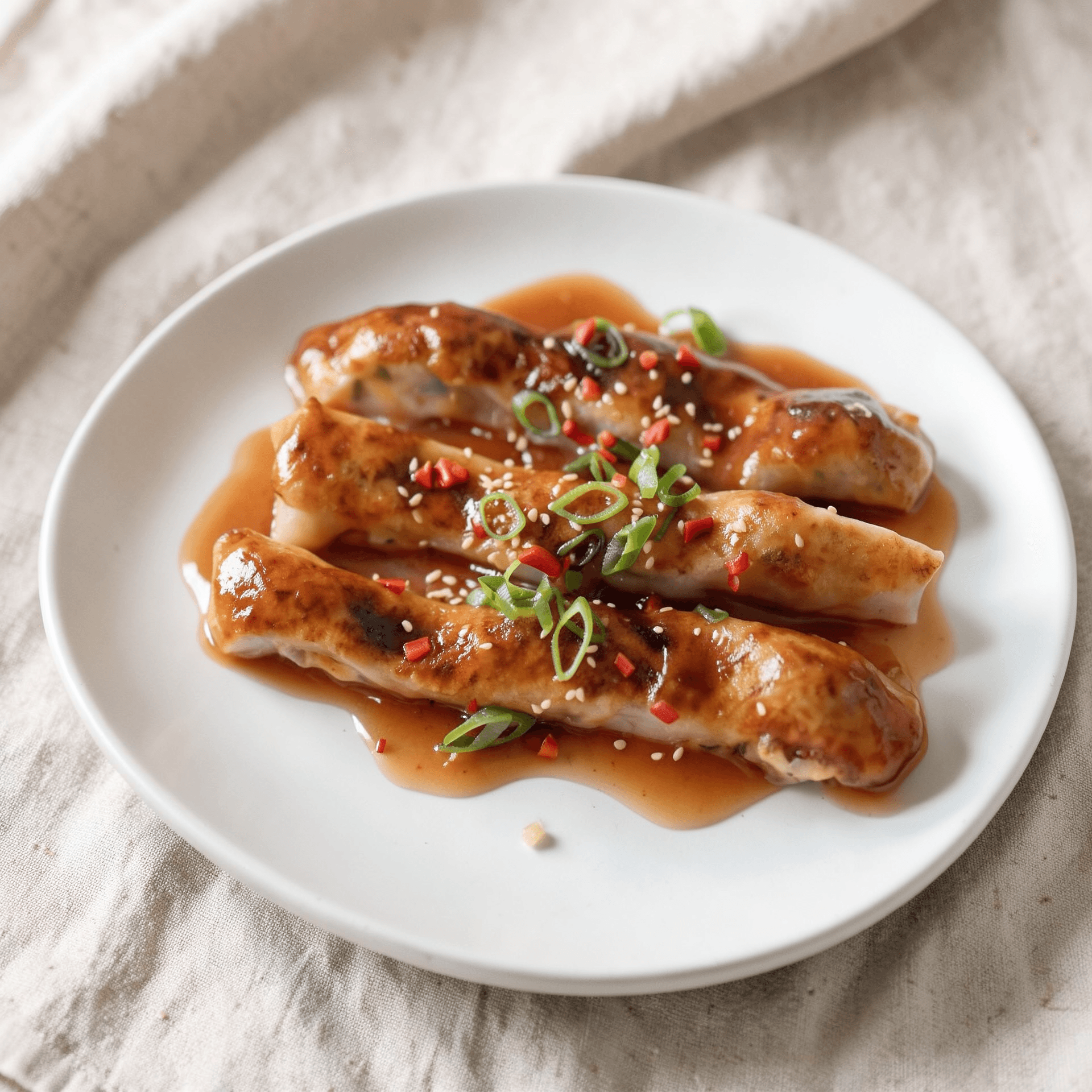 Chili Crab Stuffed Rice Noodles