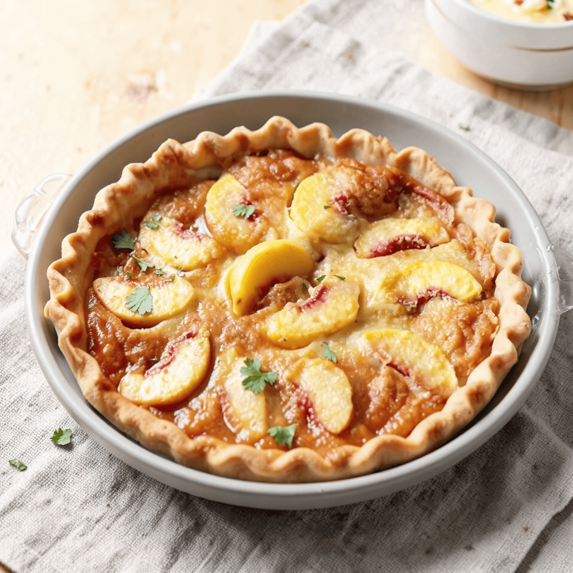 Southern Peach Custard Pie
