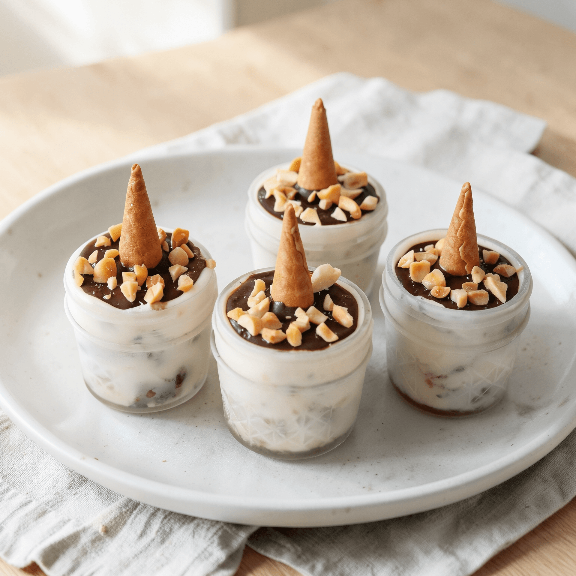 Chocolate-Peanut Drumstick Sundae Jar