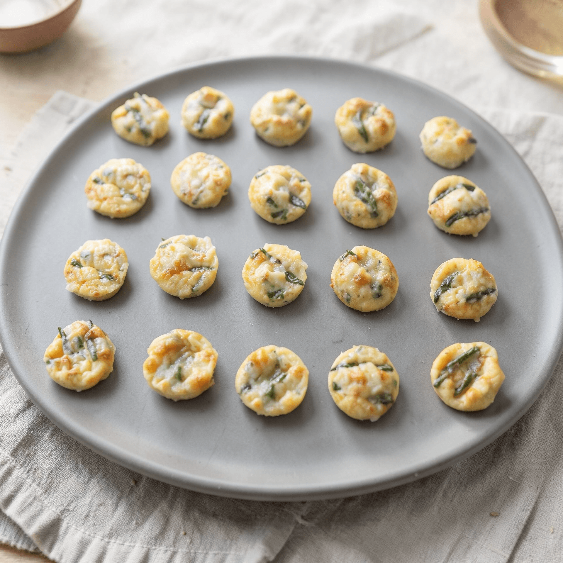 Asparagus and Ham Quiche Bites