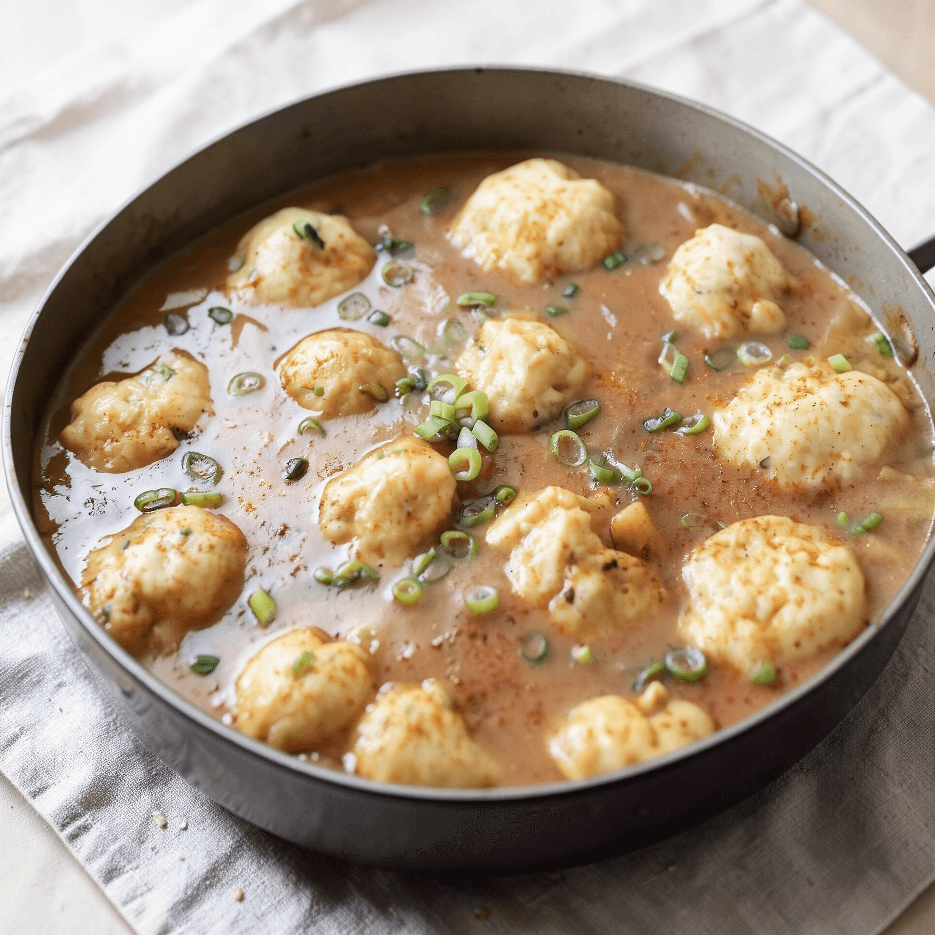 Apple & Sausage Gravy Dumplings
