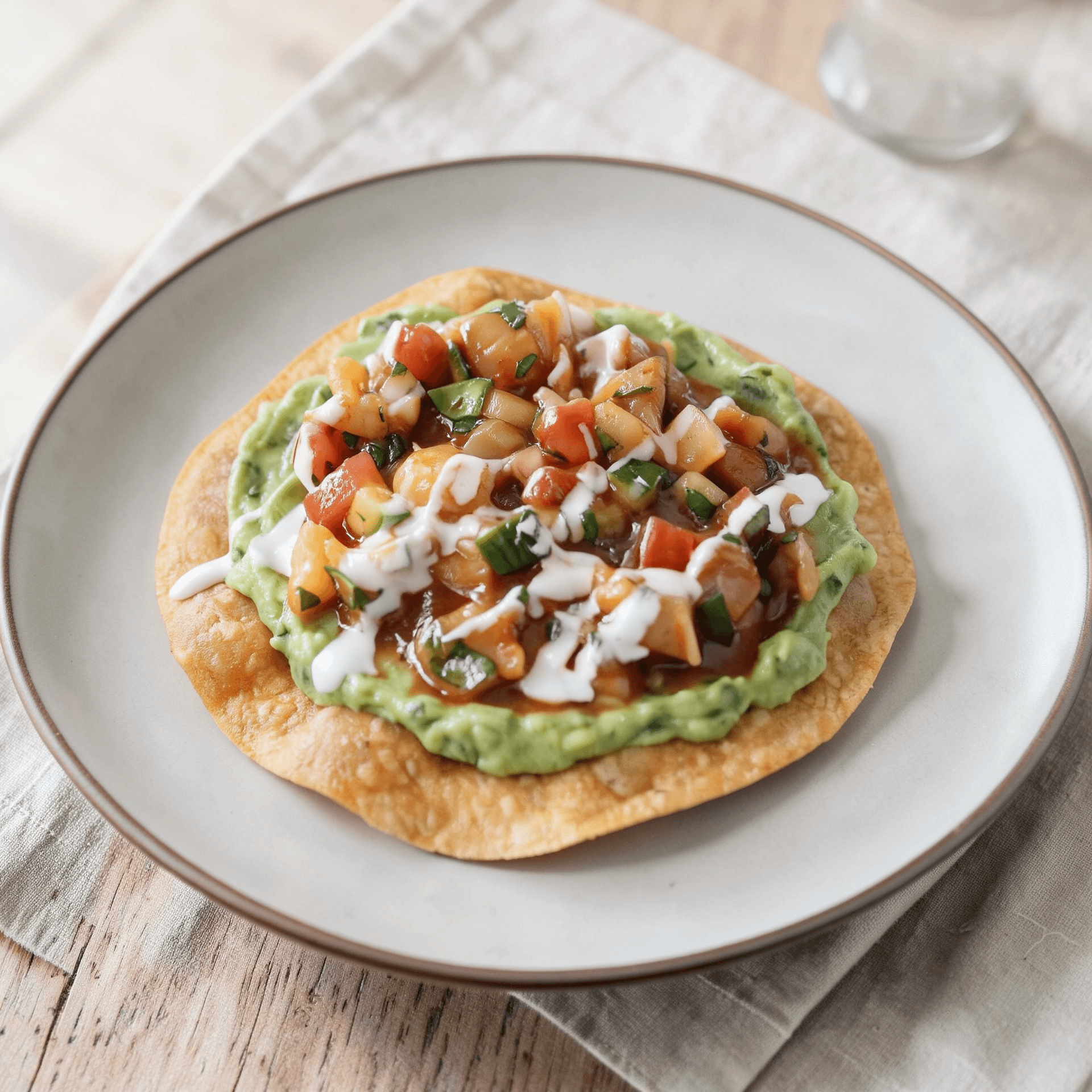 Deviled Shrimp Tostada