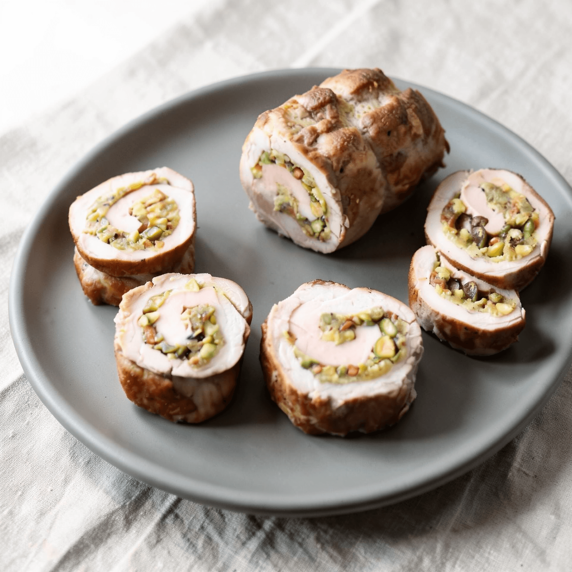Pistachio-Stuffed Pork Tenderloin
