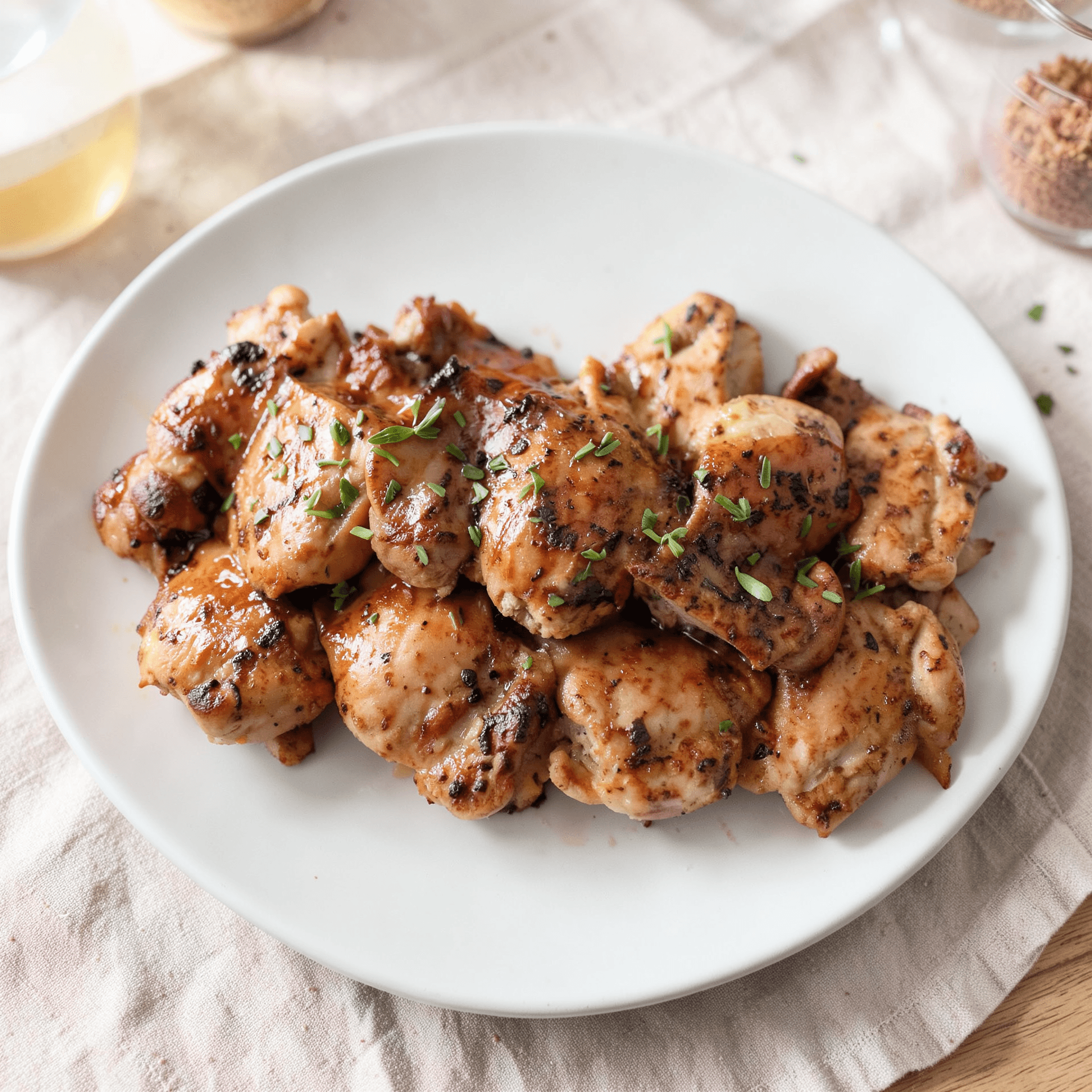 Grilled Caesar Chicken Thighs