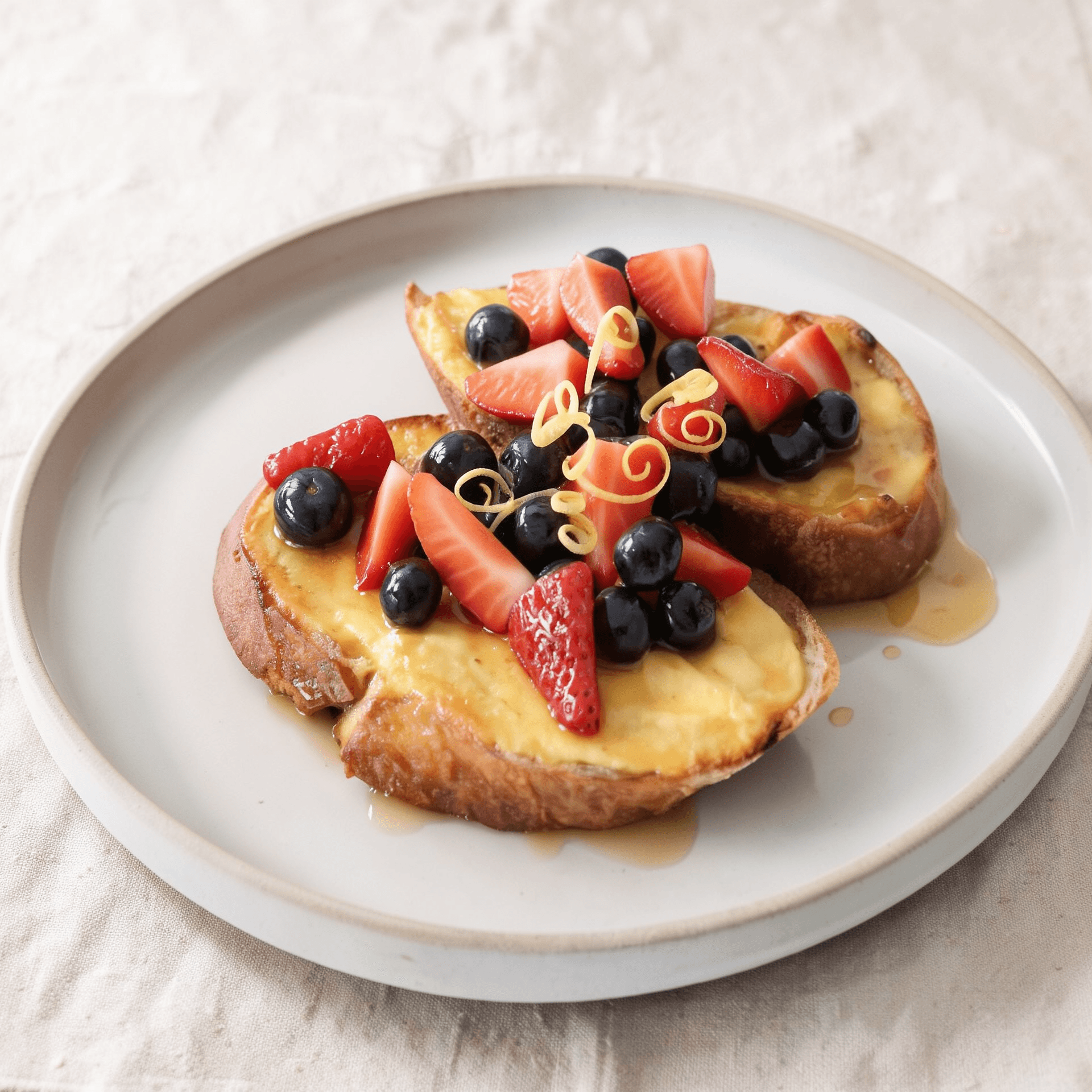 Baked Yogurt Custard Toast