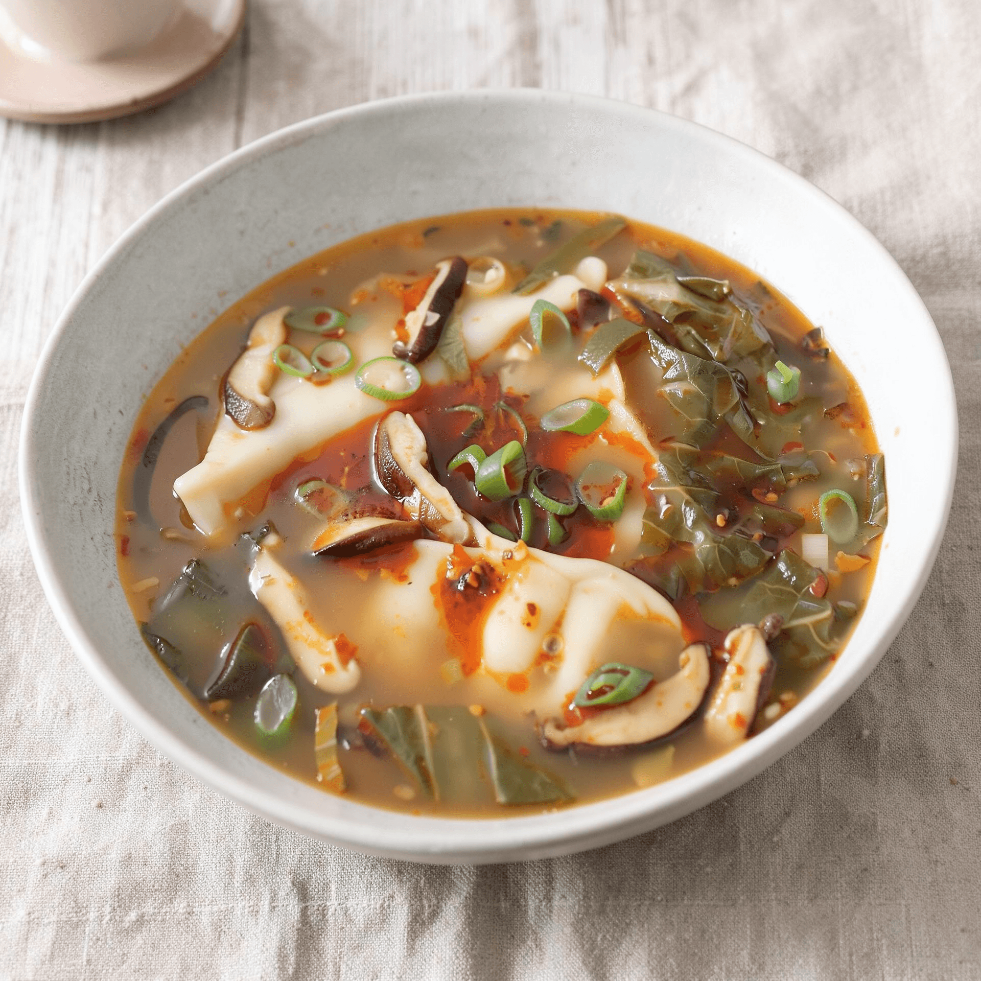 Spicy Potsticker Soup
