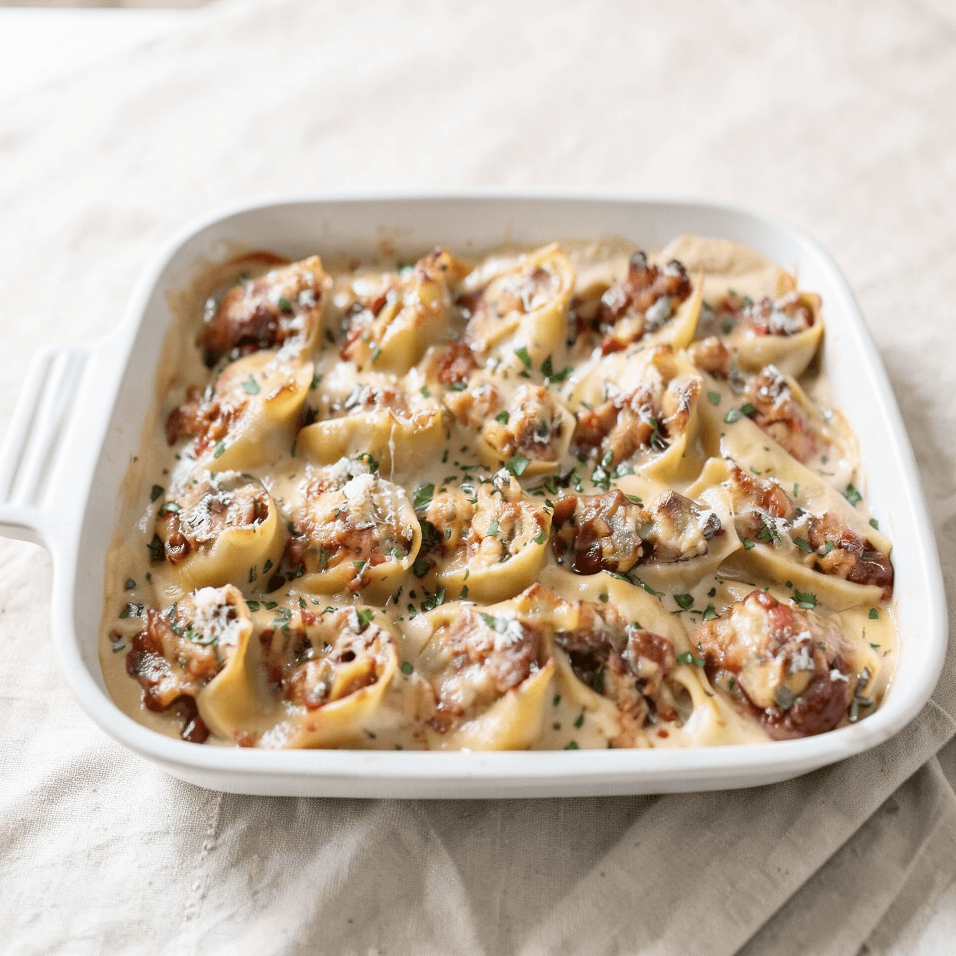 Clams Casino Stuffed Pasta Shells
