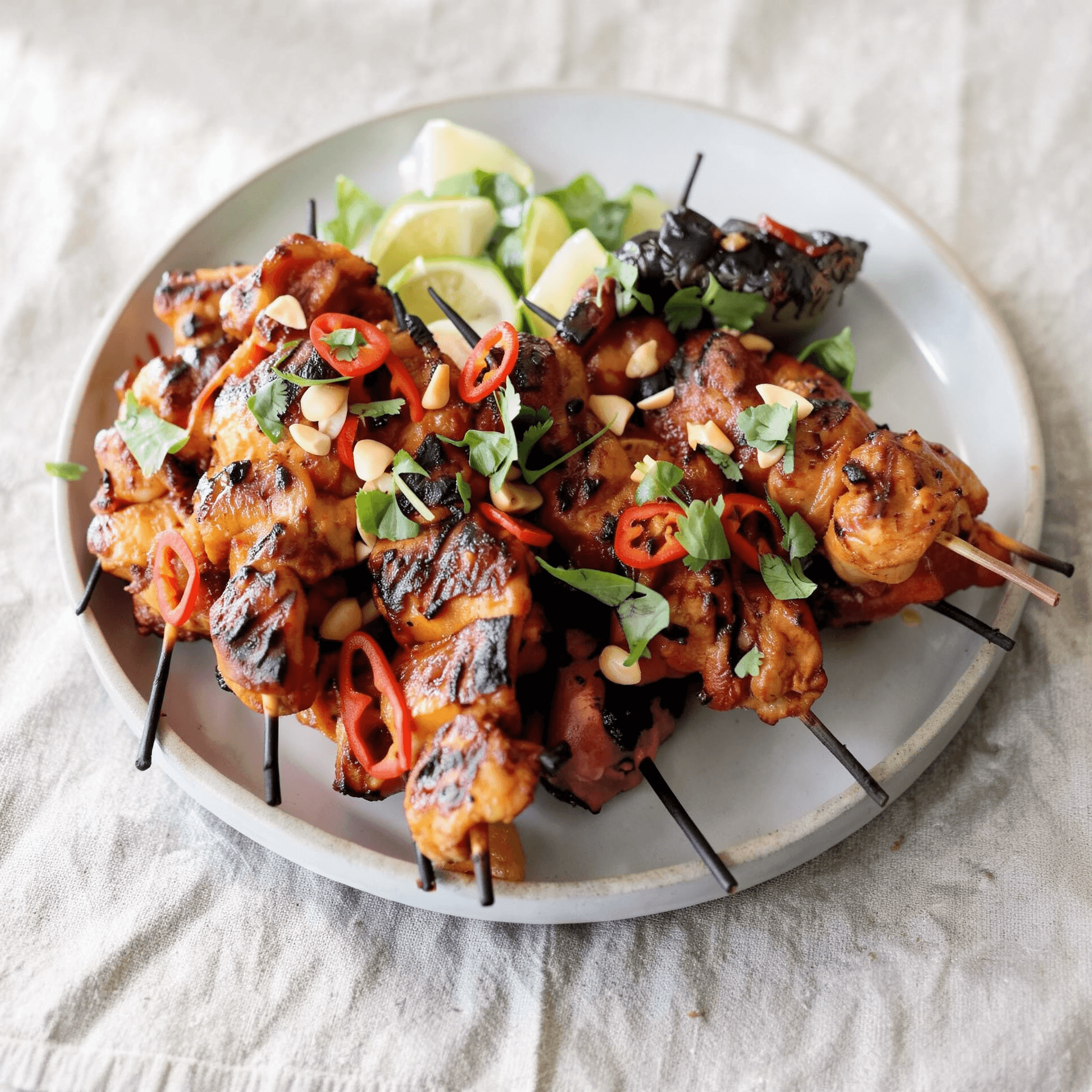 Red Curry Chicken Satay