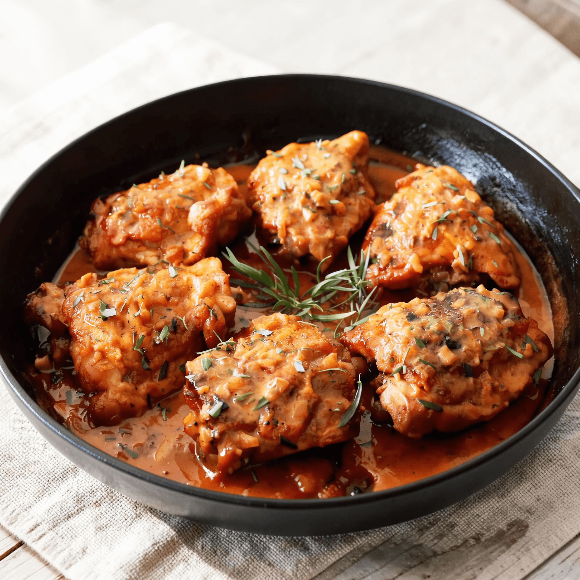 Poulet au Vinaigre with Tarragon