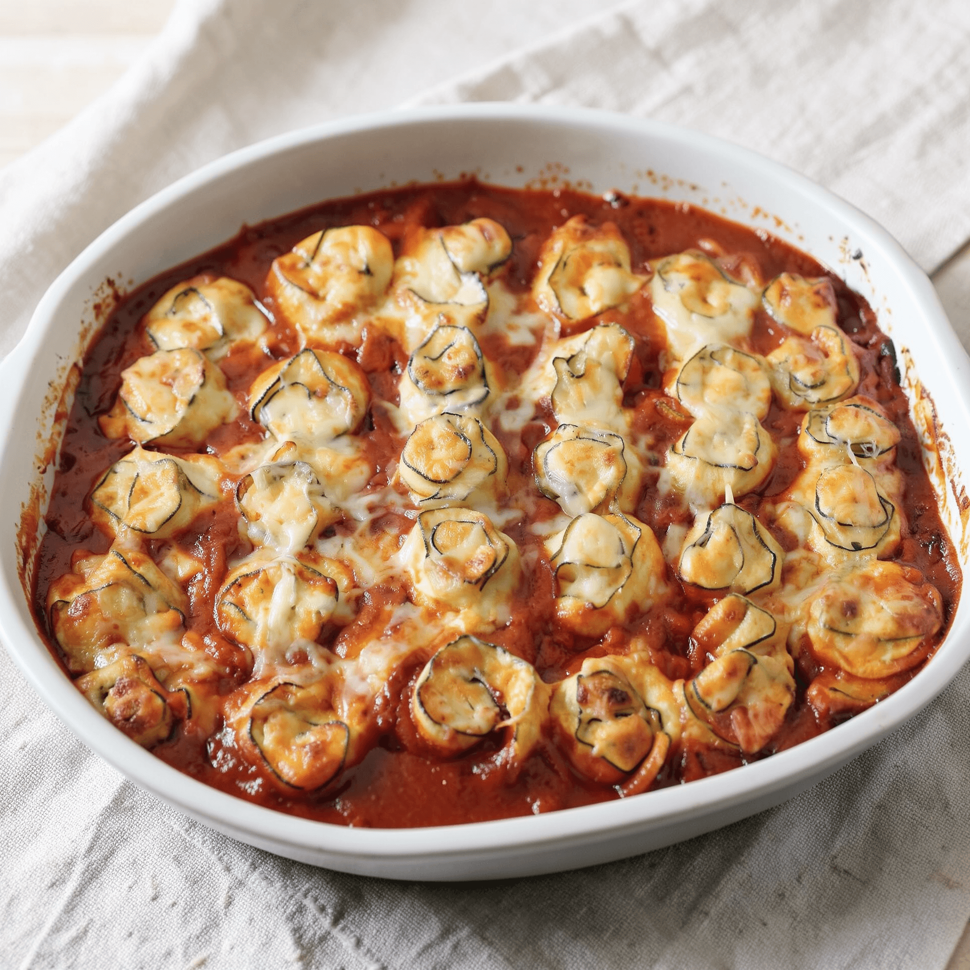 Zucchini Roll Lasagna with Turkey Sausage