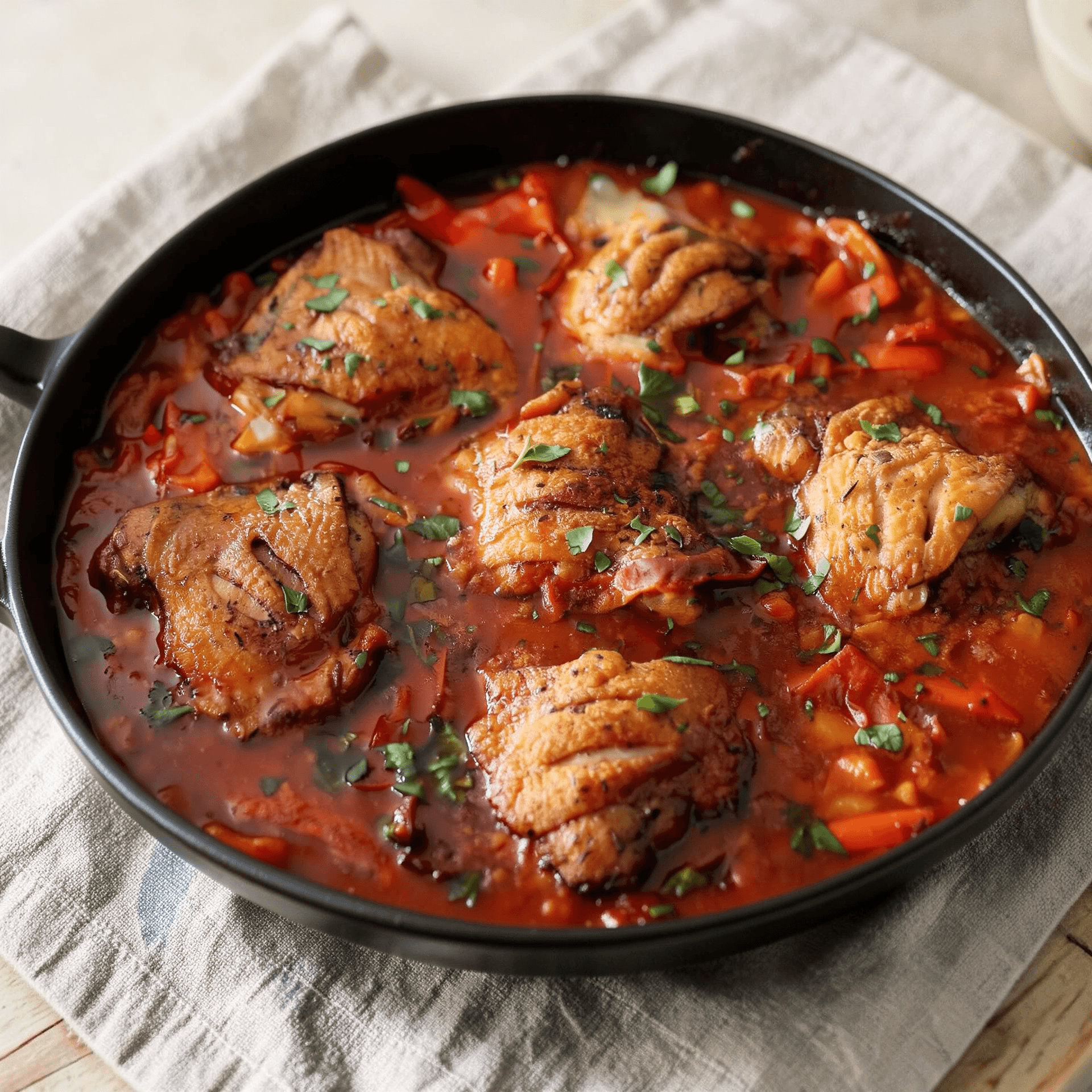 Roman-Style Chicken with Bell Peppers