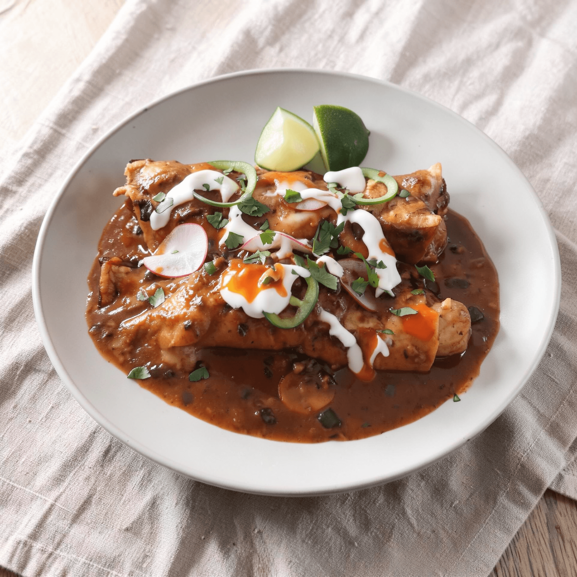 Lobster Bisque Shrimp Enchilada