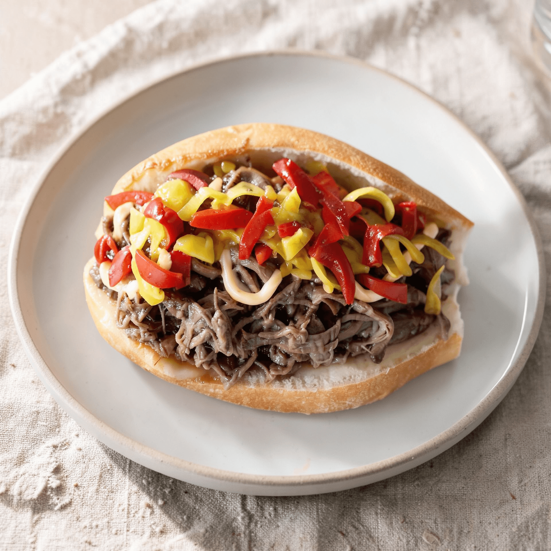 Mississippi Pot Roast Cheese Steak