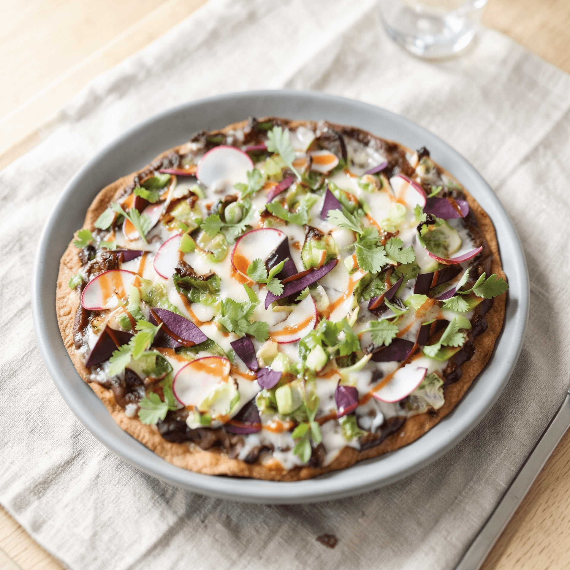 Tortilla-Crust Pizza Tlayuda