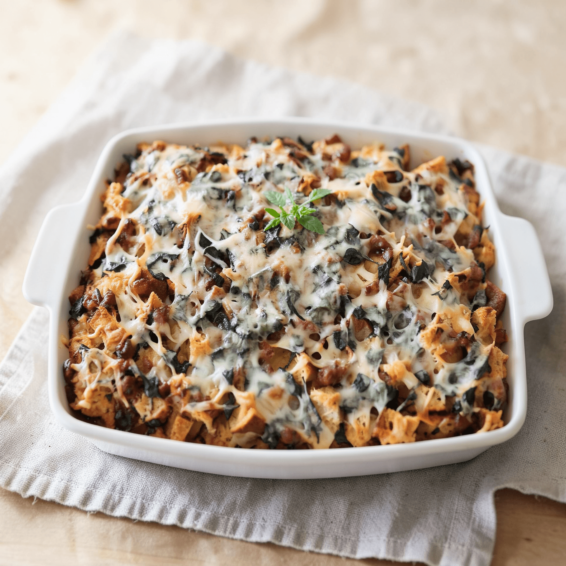 Italian Sausage & Spinach Strata