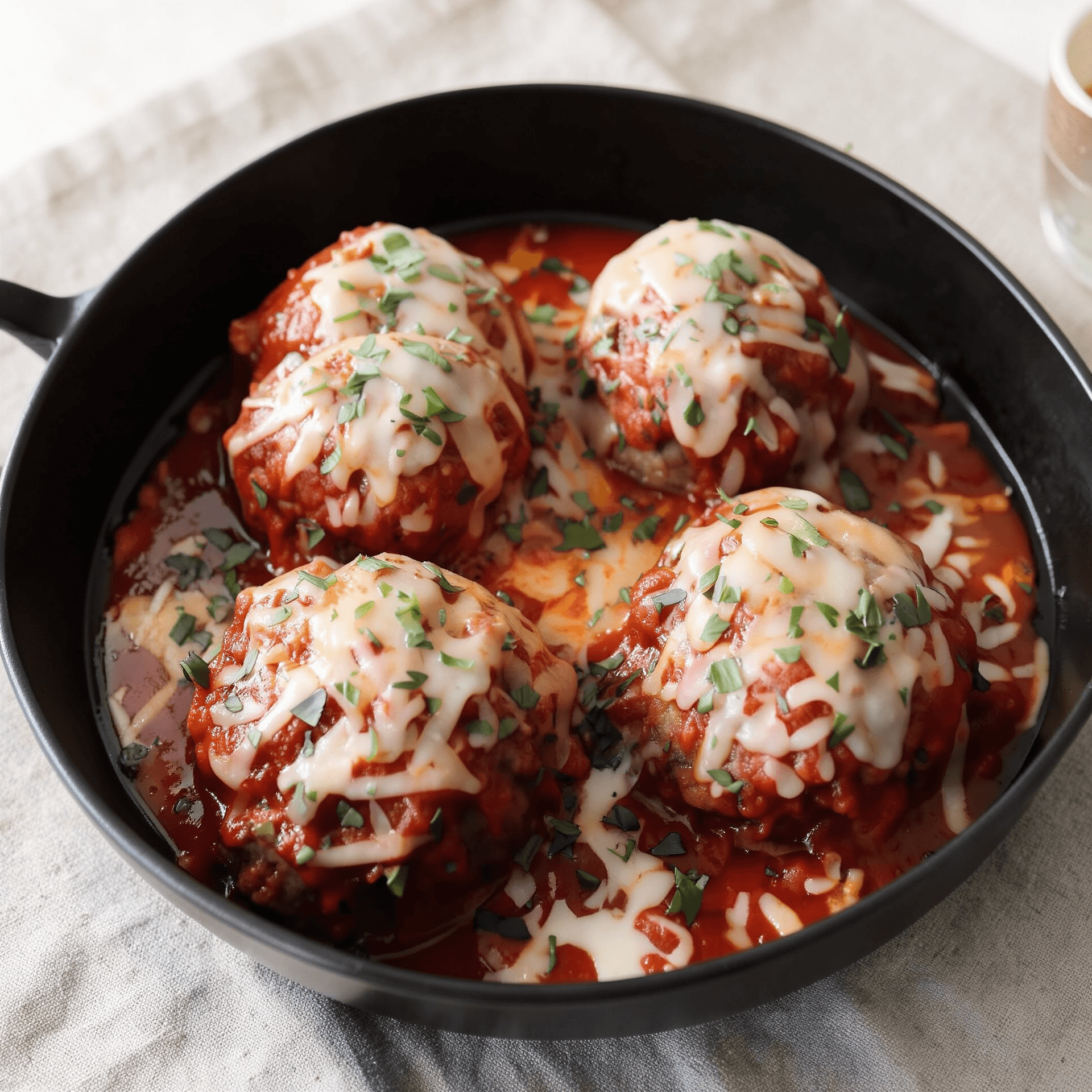 Giant Lazy Baked Meatballs